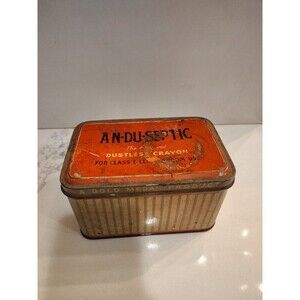 Vintage An-Du-Septic Dustless Blackboard Crayon Tin Gold Medal Product
